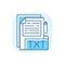TXT file blue RGB color icon