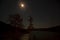 Tygart lake under moon light