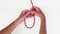 Tying a loop in a rope with a bowline knot