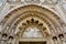 Tympanum above the entrance of Zagreb Cathedral of Assumption of the Blessed Virgin Mary