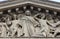 Tympanum of the `La Madeleine` church, Paris