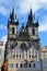 Tyn church architecture in city of Prague