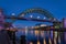 Tyne Bridge and Quayside at night