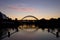 The Tyne bridges at sunset