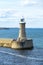 Tynemouth lighthouse Newcastle, in United Kingdom