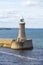 Tynemouth lighthouse Newcastle, in United Kingdom