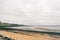 Tynemouth, UK - July 2023 A view of the Long Sands beach on the North East of England coastline.