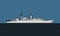 type 22 batch ii broadsword-class frigate. Silhouette of a anti-submarine frigate.