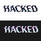 Type Hacked on black and white background.