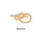 Type of nautical or marine node bowline knot for rope with a loop.