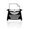 Type writer vector icon