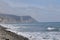 Types of the Black Sea. The outskirts of Anapa. Mountains and rocks, pebble beach.