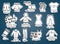 Types of clothes, vector icons