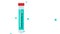 Types of coronavirus tests Animation. Test tube with blood and cotton swab for saliva kit.