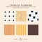 Types of flooring in flat style, vector