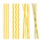 Types of long pasta flat icon vector isolated