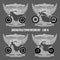 Types of motorcycles in the form of silhouettes.