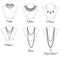 Types of necklaces by length outline
