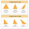 Types of Triangles on white background vector