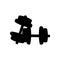 Typesetting dumbbells silhouette fitness equipment illustration