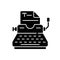 Typewriter black glyph icon