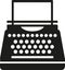 Typewriter icon vector
