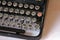 Typewriter keys, letters, alphabet for write