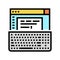 typewriter occupation color icon vector illustration