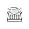 Typewriter paper typing icon. Element of literature icon