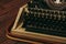 typewriter retro typewriter classic style mechanical technology wood background