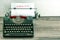 Typewriter white paper Business concept AGENDA 2019