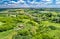 Typical aerial landscape of the Central Russian Upland. Kursk region