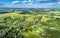 Typical aerial landscape of the Central Russian Upland. Kursk region