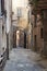 Typical alleyway in the old part of Rome, Italy