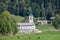 Typical alpine catholic church in Zgornje Jezersko, in Slovenia, at the border with Austria, in the julian alps mountain,