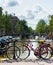 Typical Amsterdam bike view.