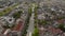 Typical Amsterdam Canal wide View Establisher, Aerial forward, Cloudy