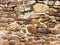 Typical ancient Italian house wall made of stones