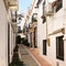 Typical Andalucia Spain old village town center whitewashed houses