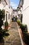 Typical Andalucia Spain old village whitewashed houses narrow street