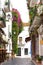 Typical Andalusia Spain old village whitewashed houses and shops in Marbella