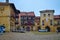 Typical architecture in the main square of Santillana del Mar, C