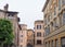 Typical architectures in the Trastevere district in Rome, Italy