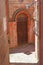 Typical Baroque doorway in Ragusa Sicily Italy 