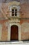 Typical Baroque doorway in Ragusa Sicily Italy 