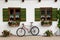 Typical bavarian country house fragment, bicycle