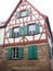 Typical Bavarian fachwerk house, Furth, Germany