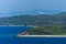 Typical beachscape at Aegean sea, Tristenika beach, Sithonia