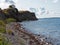 Typical beautiful Danish coastline landscape in the summer