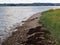 Typical beautiful Danish coastline landscape in the summer